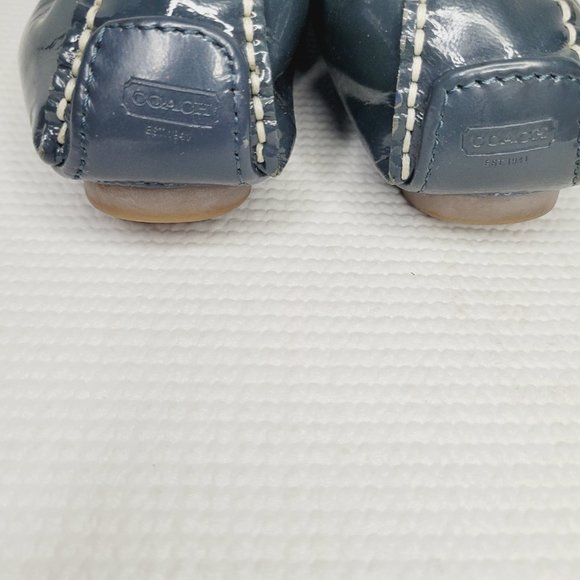 Coach Flats Blue Size 6B Slip On Has C Charm Ballet Feminine Casual Cute City - Picture 6 of 7